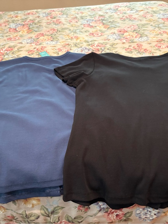 Maurices Tops - Maurices Black and Blue Women’s Short Sleeve Tops